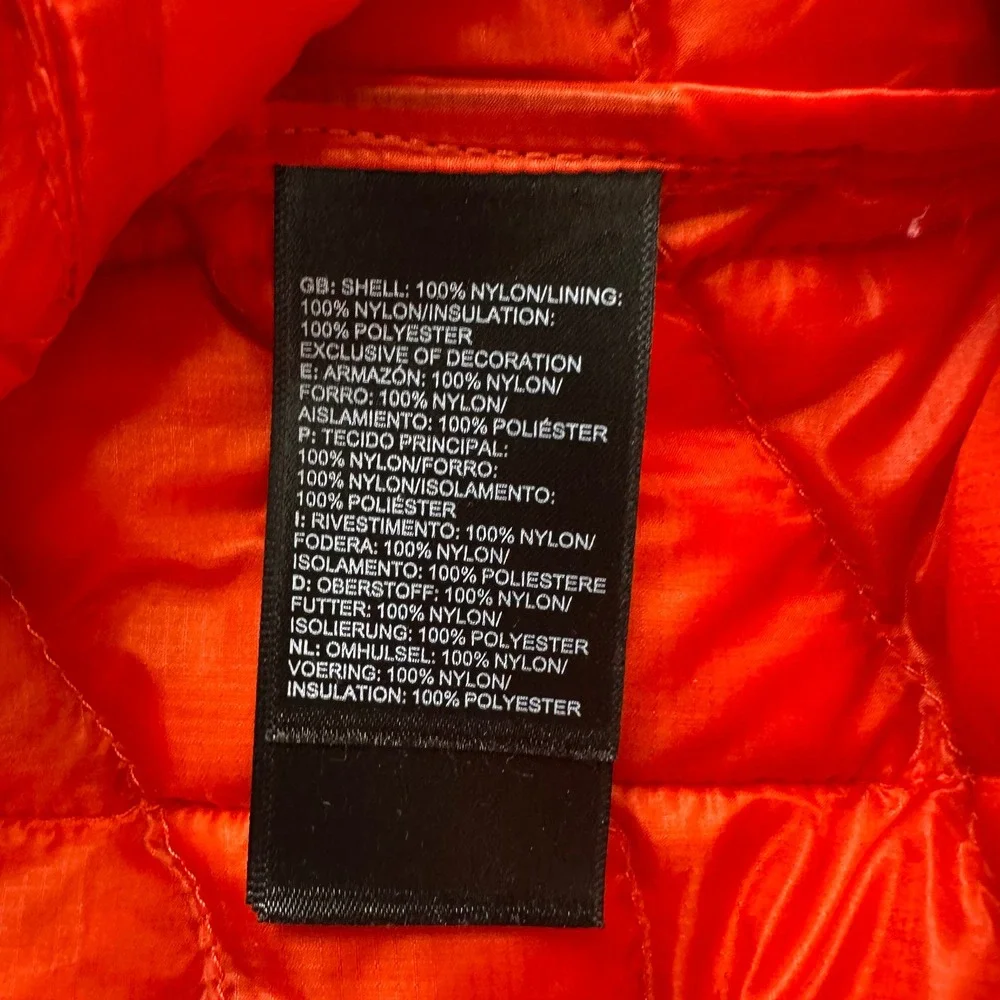 The North Face Jacket Mens Small Orange‎ ThermoBall Puffer Zip Up Captain Morgan